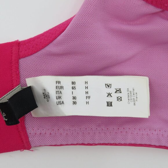 Chantelle 30H Pink Lace Underwire Bra Revele Moi Perfect Fit Style C15710 - Picture 12 of 16